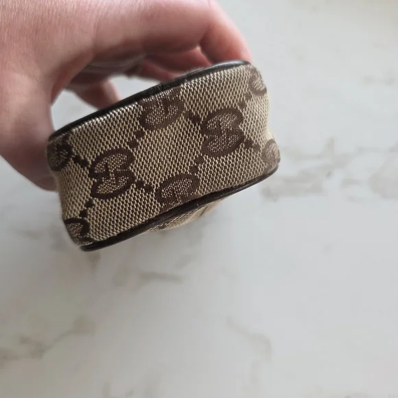 Gucci Monogram Mini Pouch in Brown/Tan - Picture 5 of 11